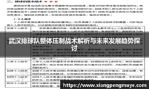 武汉排球队整体压制战术解析与未来发展趋势探讨